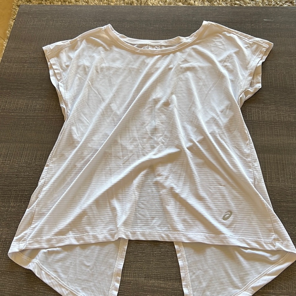 Whit ASICS workout tee